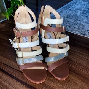 Jimmy Choo strappy, color-blocked sandal